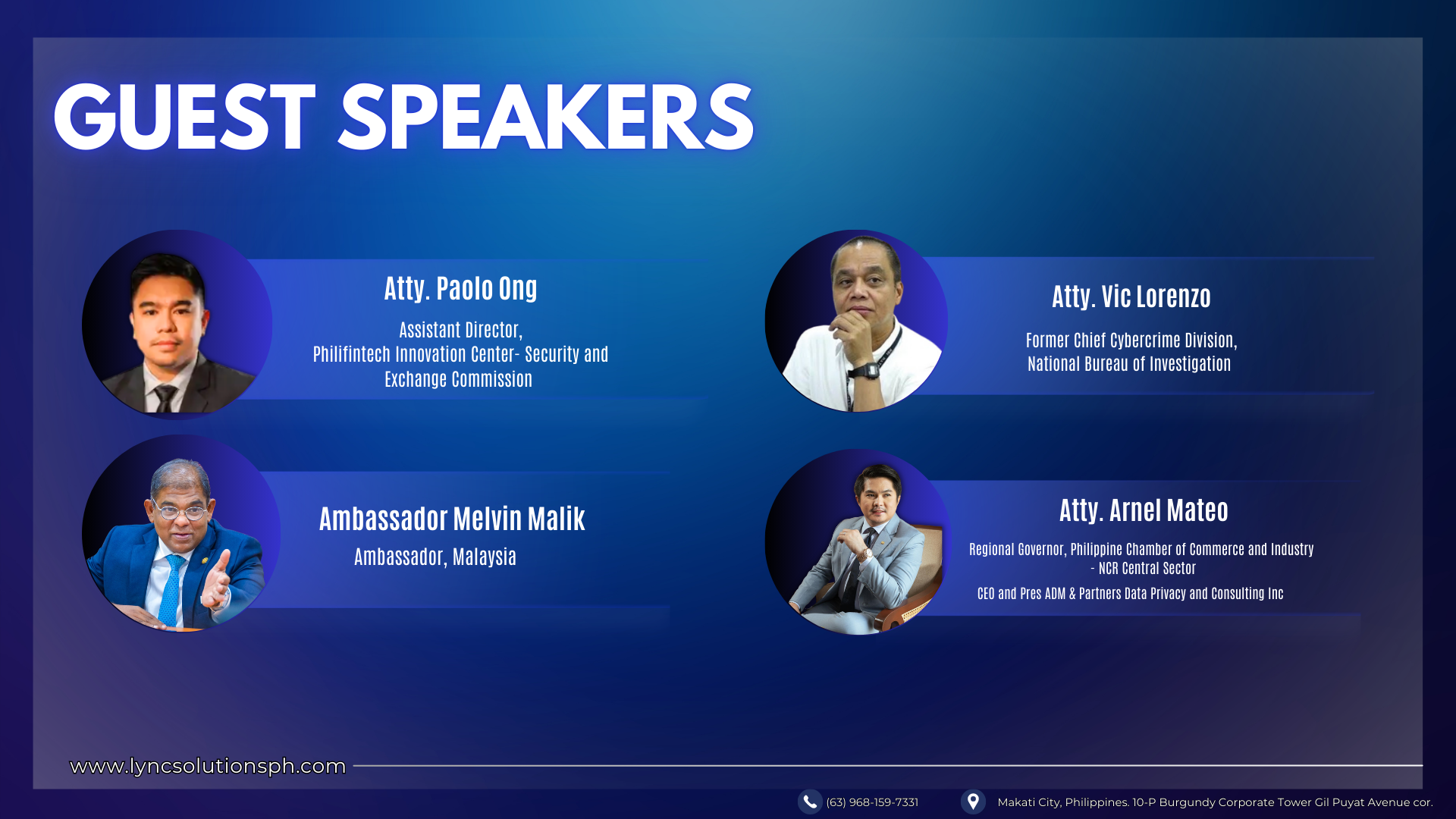 Speaker Announcement